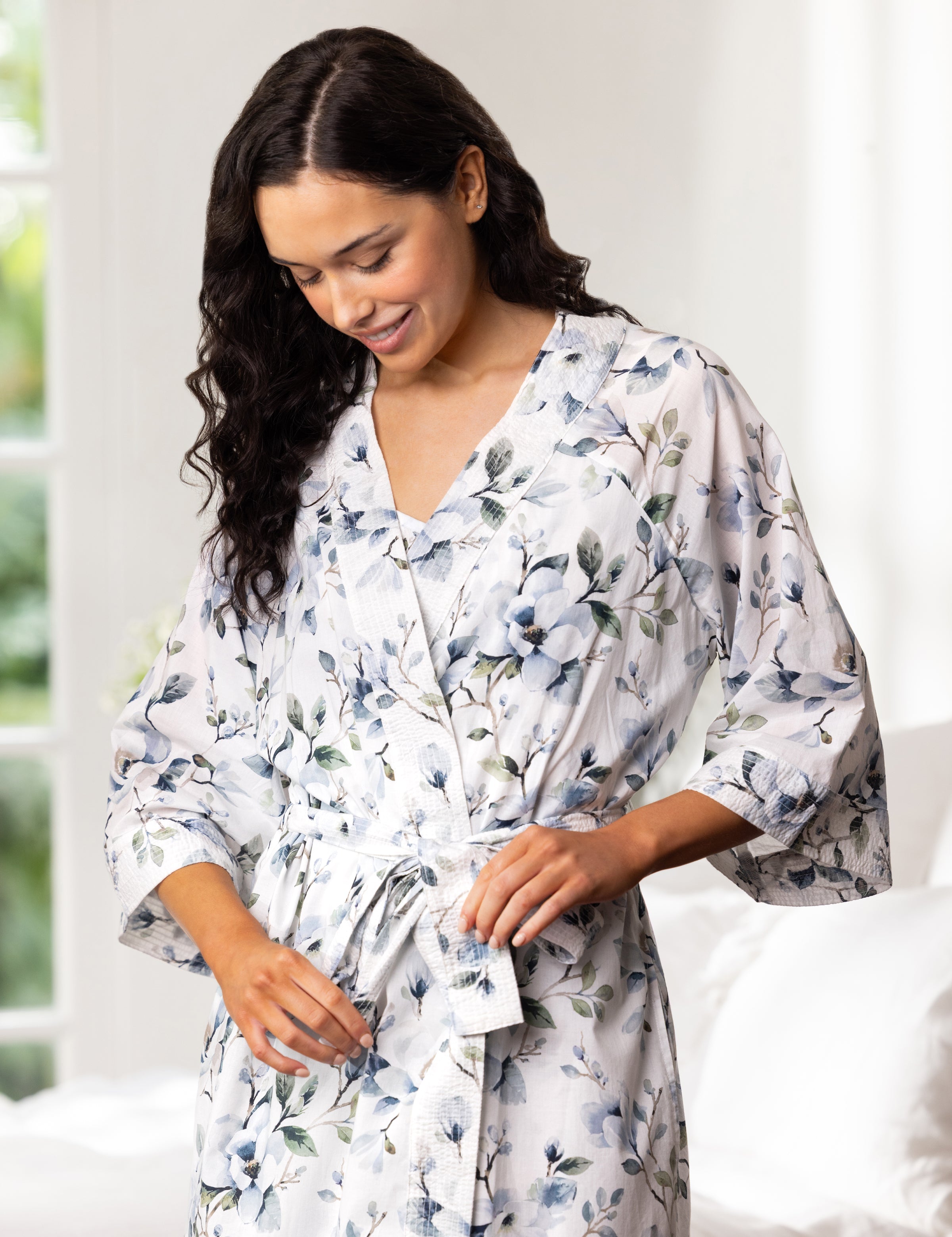 Magalie Robe | Blue Floral-5