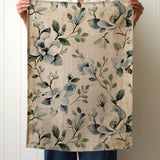 Magnolia Linen Tea Towel | Blue Floral-2