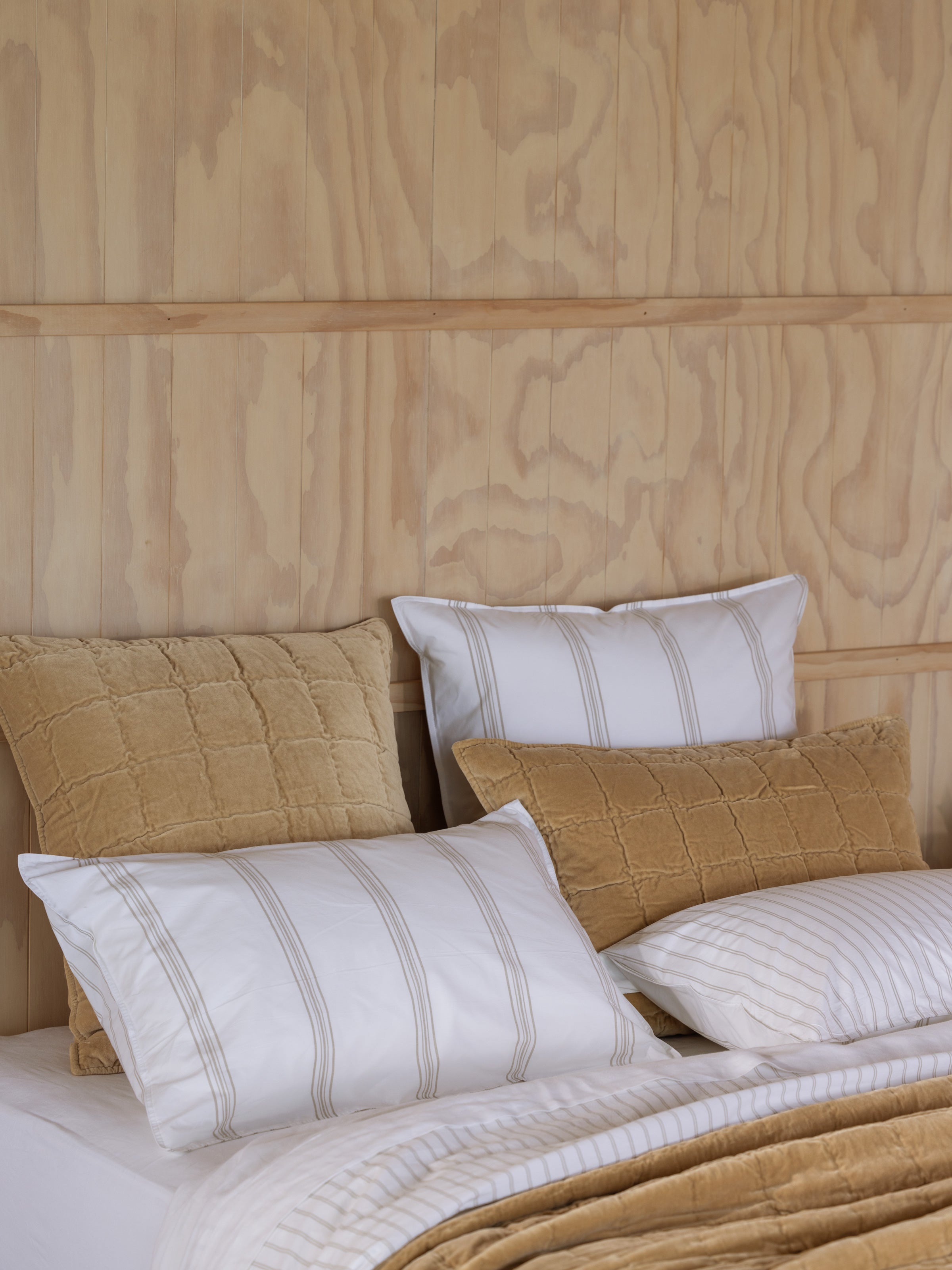 Maison Velvet European Pillowcase | Caramel-2