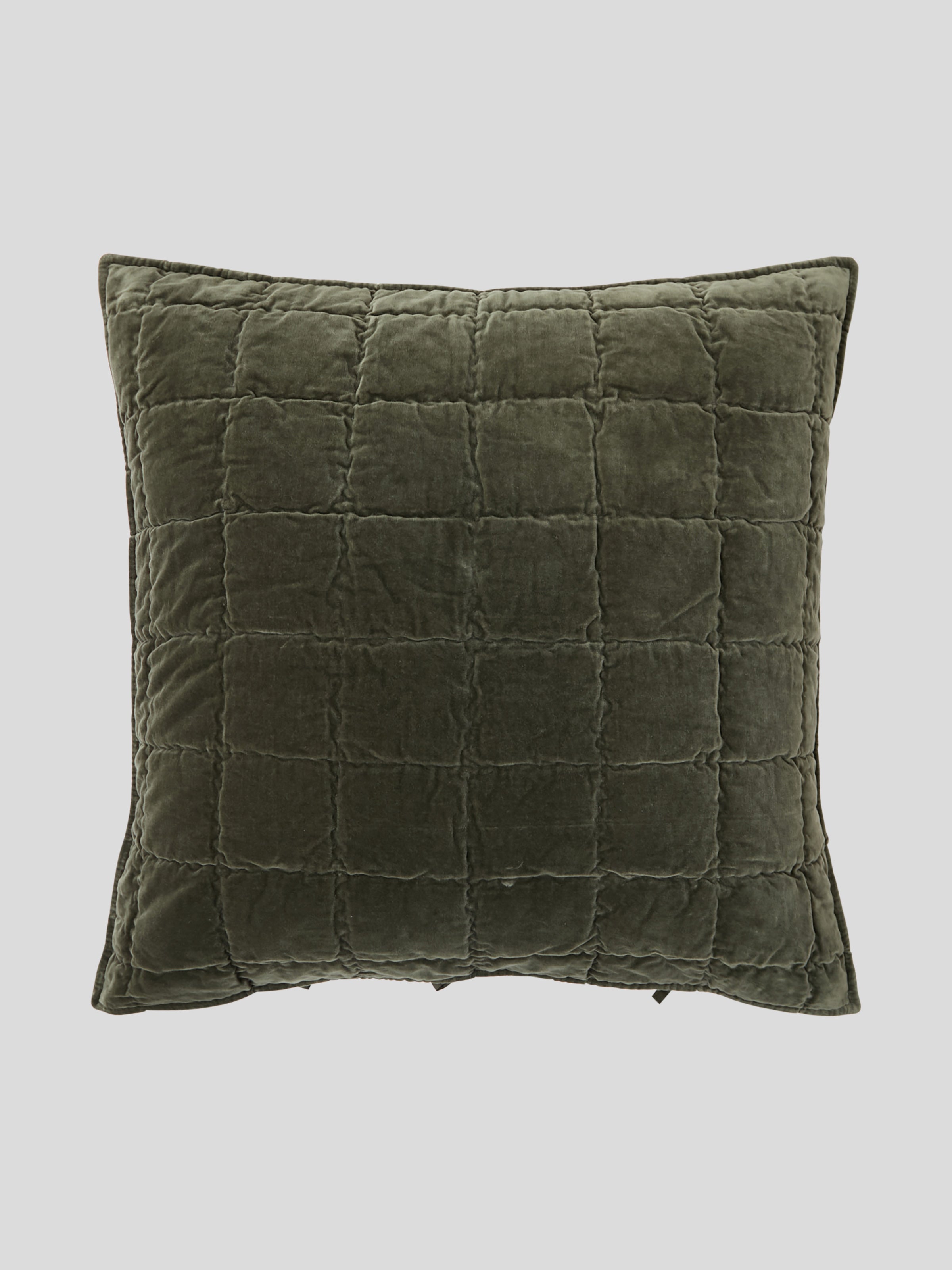 Maison Velvet European Pillowcase | Olive-1