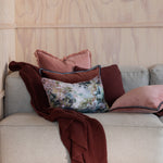 Maison Velvet Large Square Fringed Cushion Cover | Rose-2