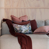 Maison Velvet Large Square Fringed Cushion Cover | Rose-2