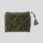 Maison Velvet Pouch | Olive-1