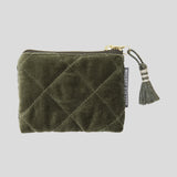 Maison Velvet Pouch | Olive-1