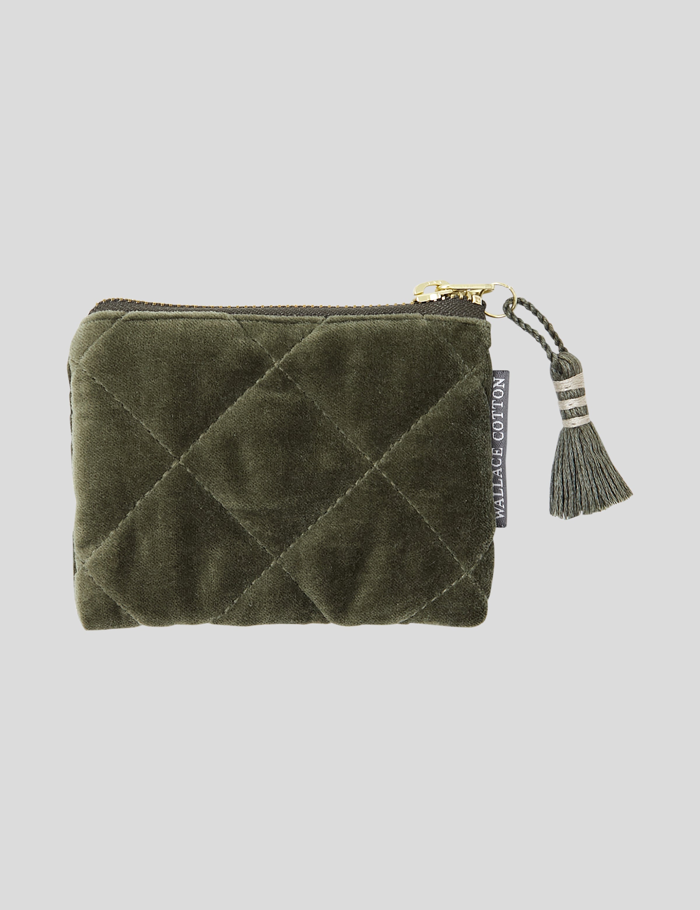 Maison Velvet Pouch | Olive-1