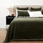 Maison Velvet Quilt | Olive-1