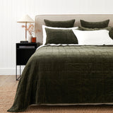 Maison Velvet Quilt | Olive-1