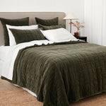 Maison Velvet Quilt | Olive-3