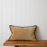 Maison Velvet Rectangle Ribbon Cushion Cover | Caramel-1