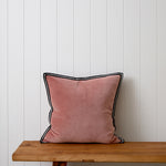 Maison Velvet Square Ribbon Cushion Cover | Rose-1
