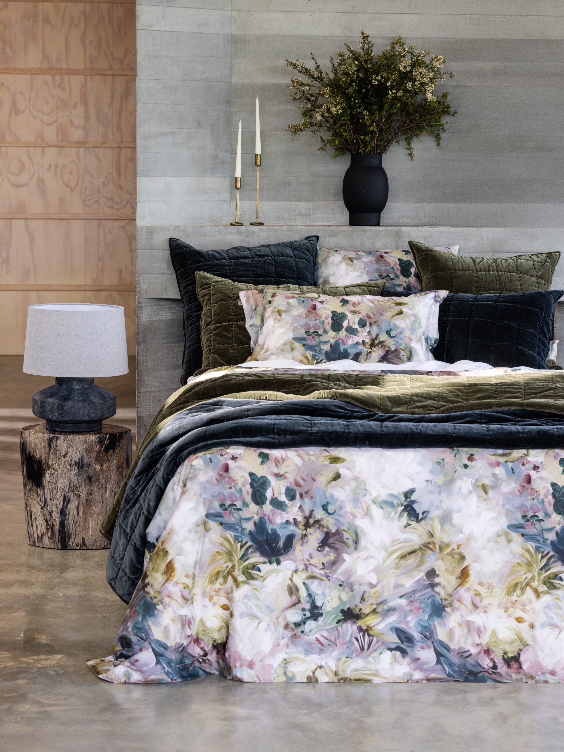 Maison Velvet Standard Pillowcase | Midnight-2