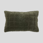 Maison Velvet Standard Pillowcase | Olive-1