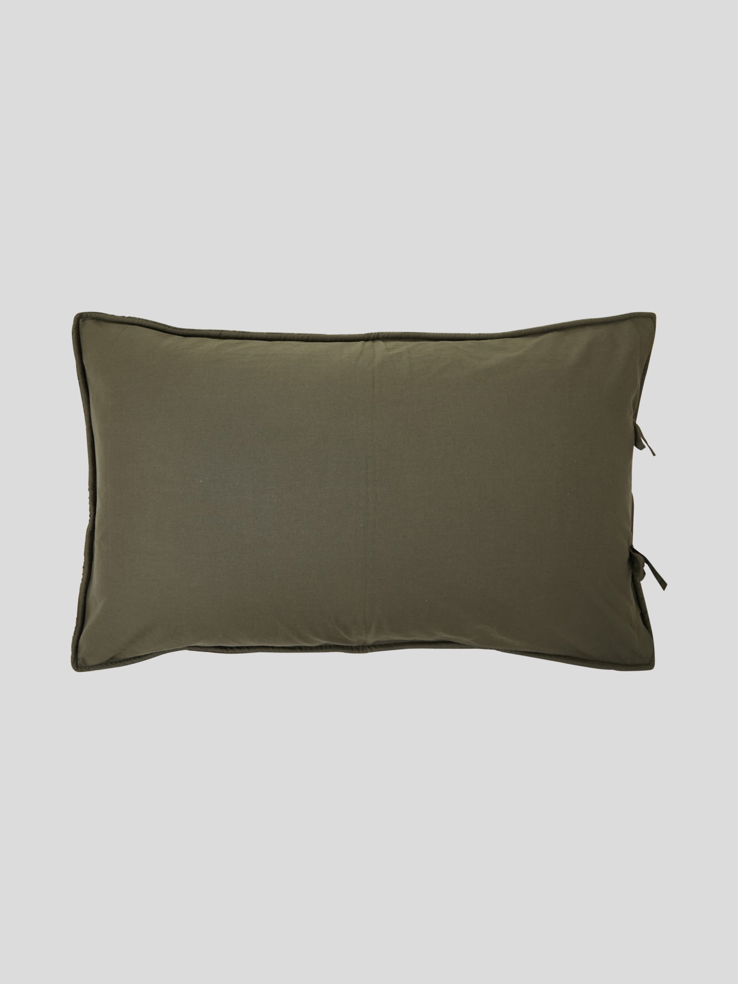 Maison Velvet Standard Pillowcase | Olive-3