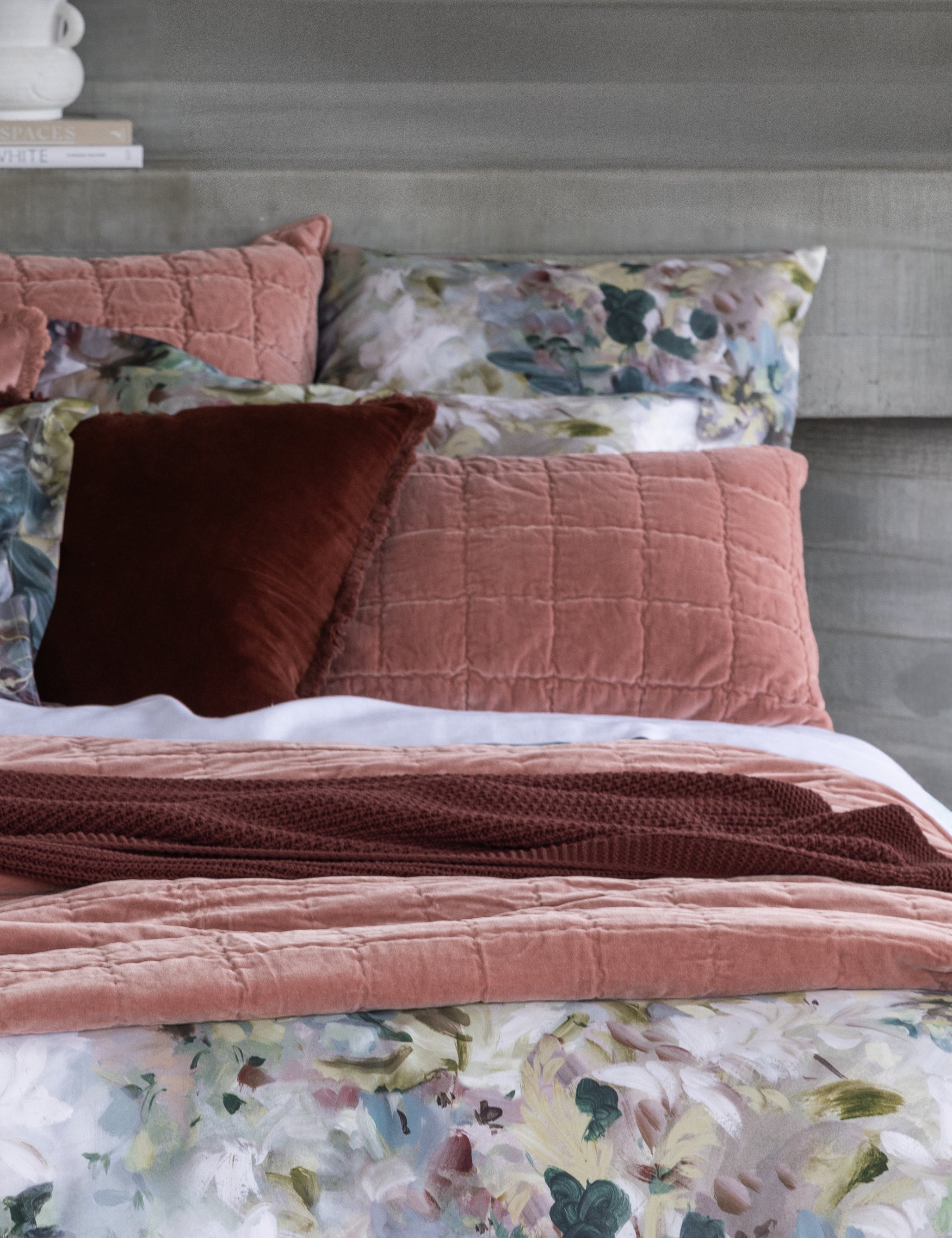 Maison Velvet Standard Pillowcase | Rose-2