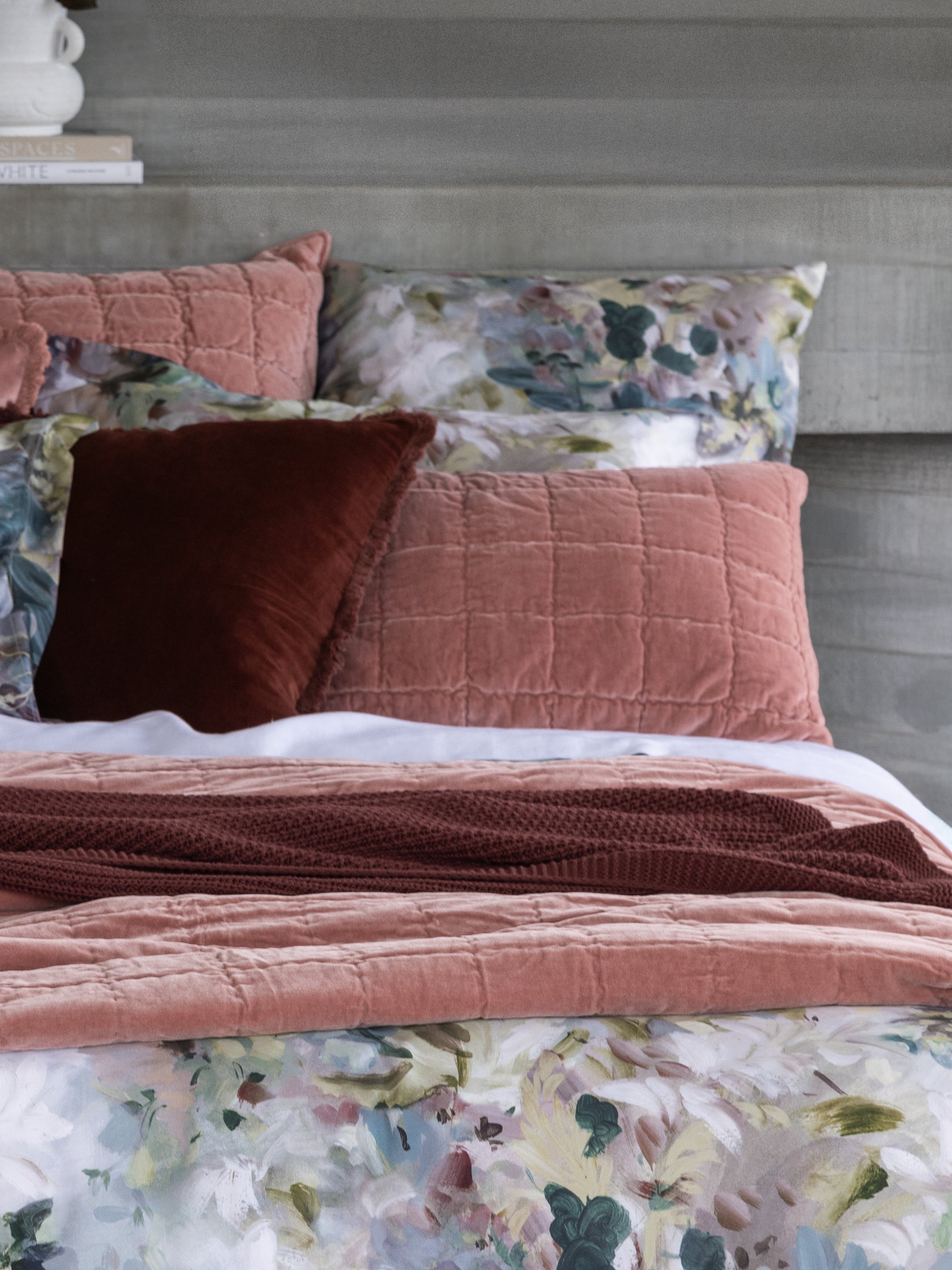 Maison Velvet Standard Pillowcase | Rose-2