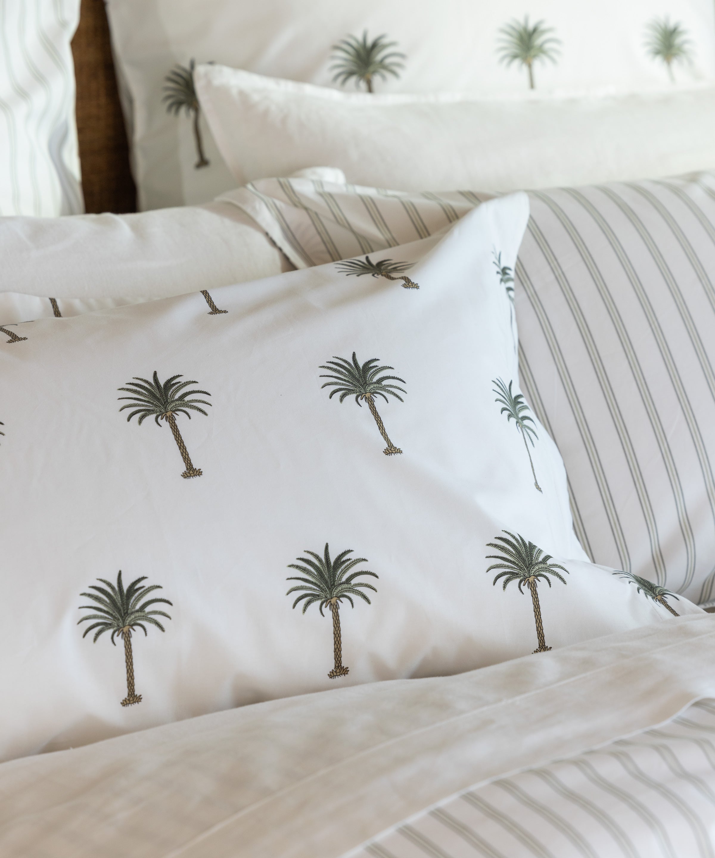 Mallorca Oxford Pillowcase Set | Palm Tree-2