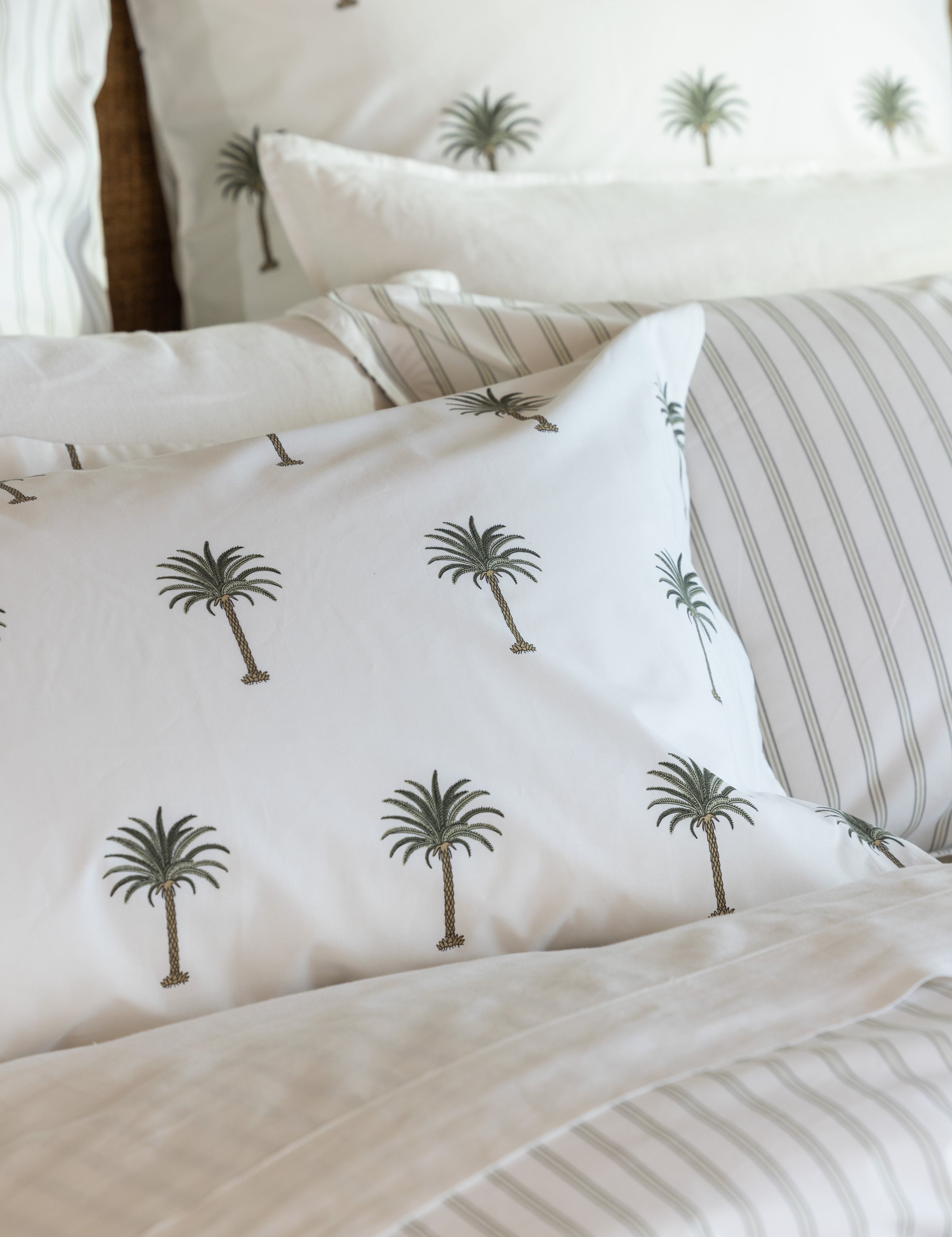 Mallorca Oxford Pillowcase Set | Palm Tree-2
