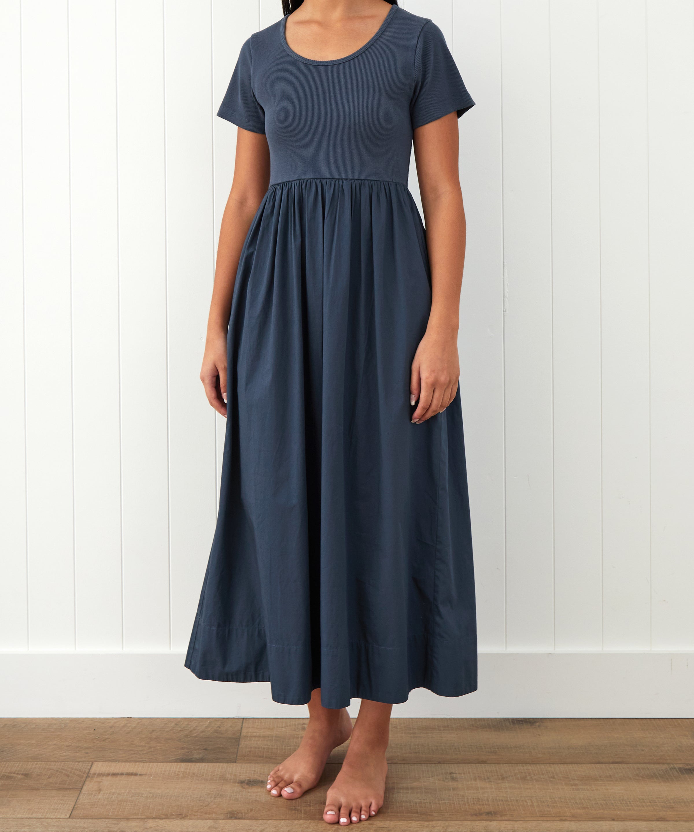 Malta Poplin Dress | Ink-1