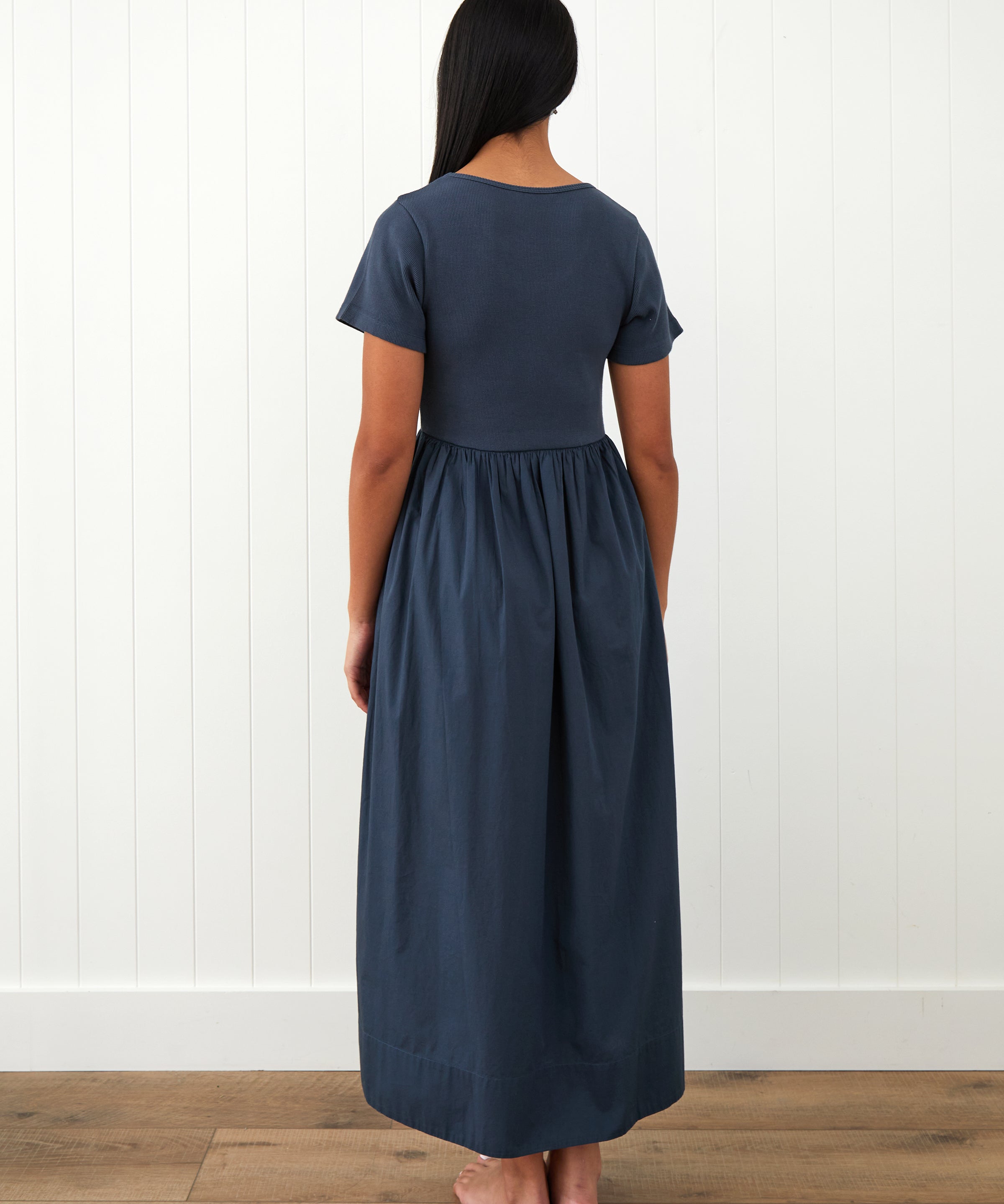 Malta Poplin Dress | Ink-4