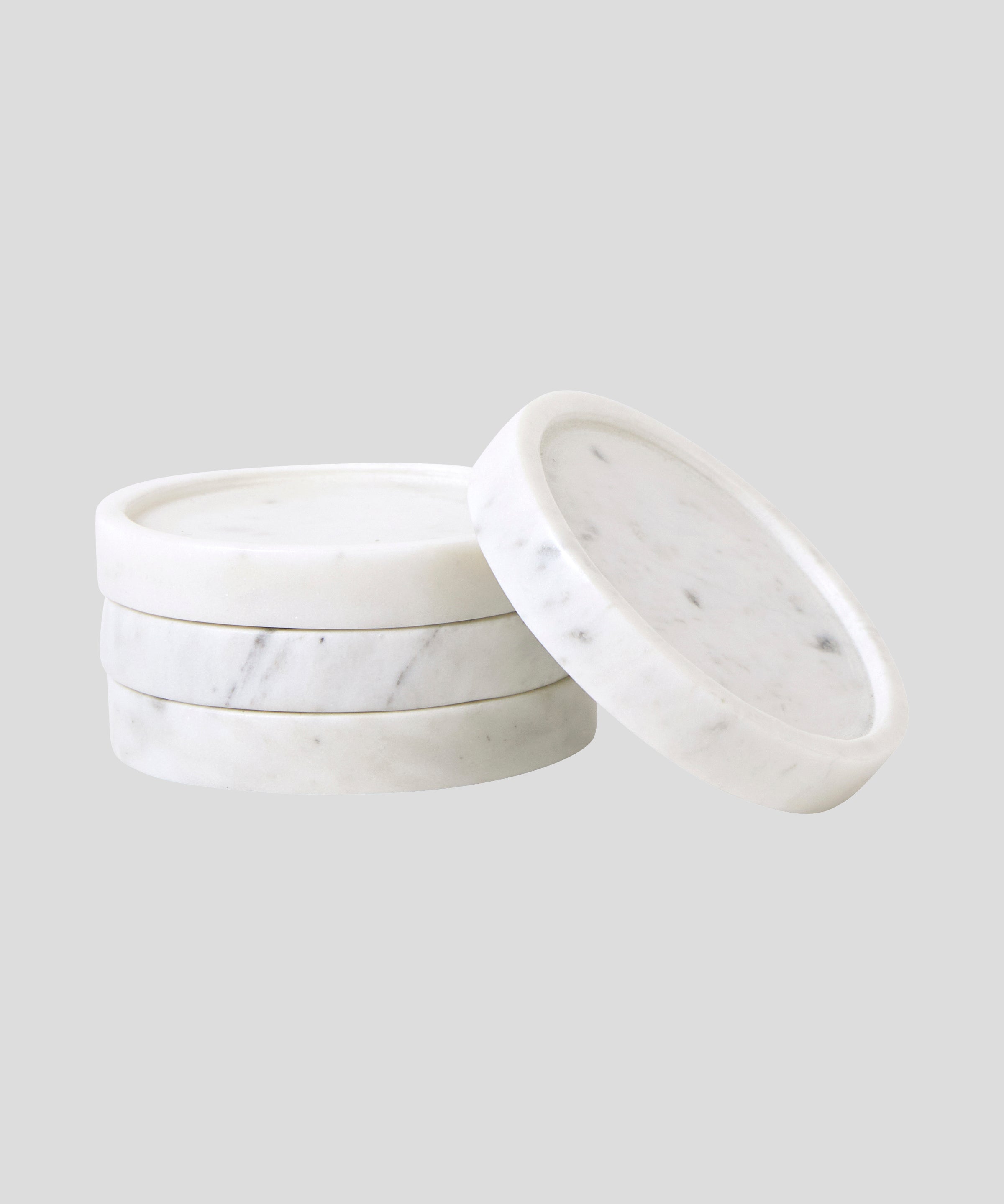 Marble Coaster Set of 4 | White-1