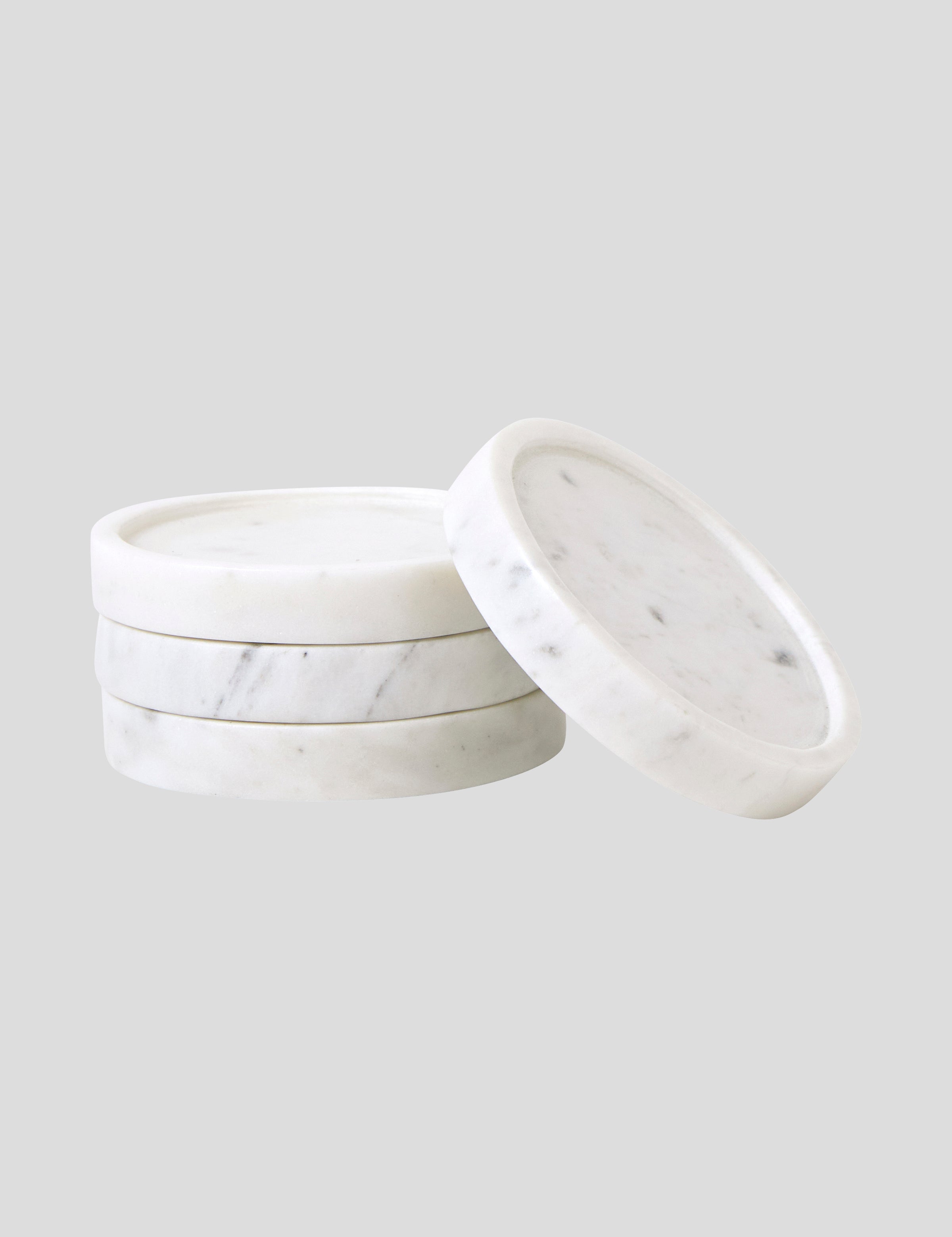 Marble Coaster Set of 4 | White-1