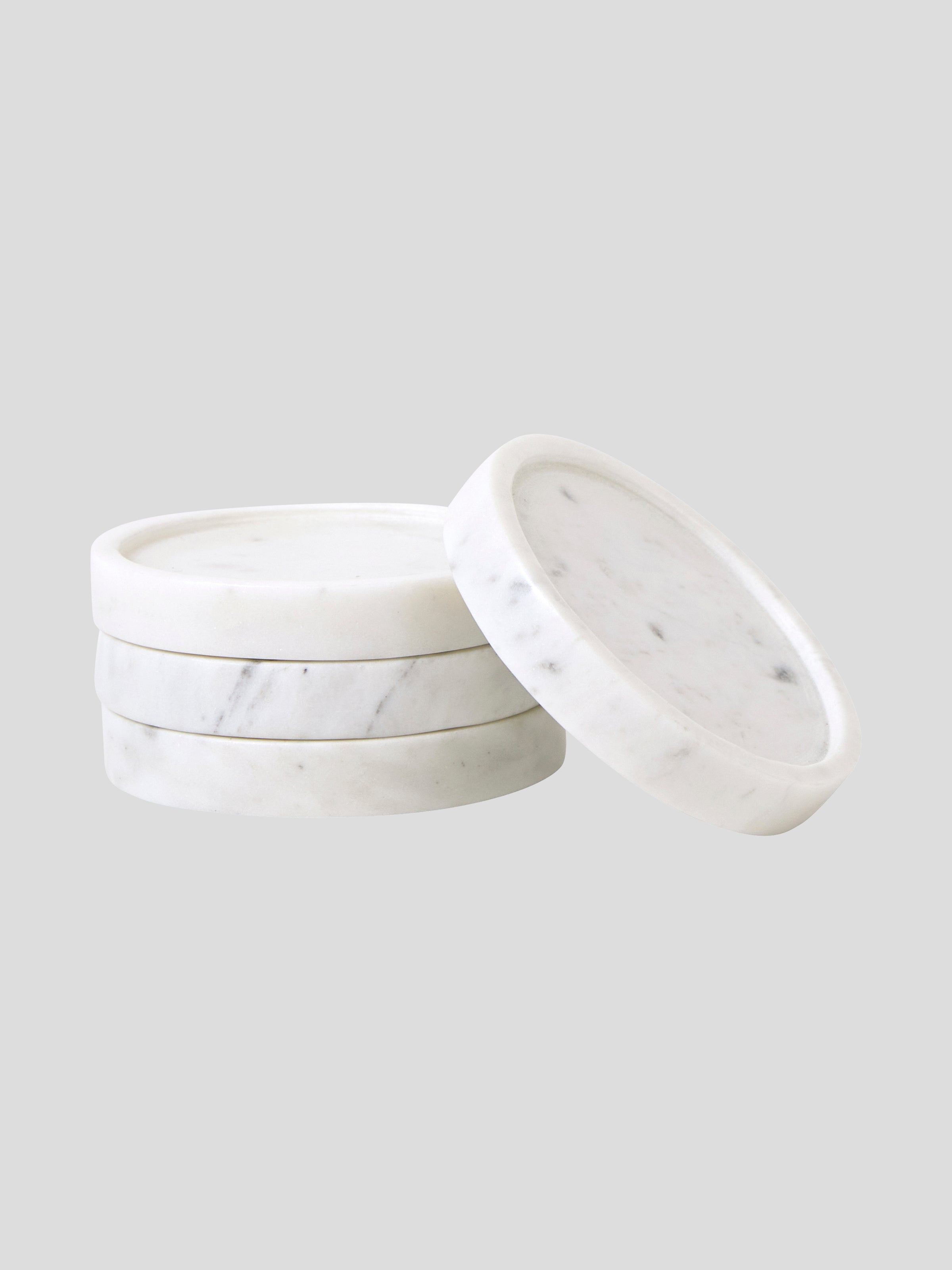 Marble Coaster Set of 4 | White-1