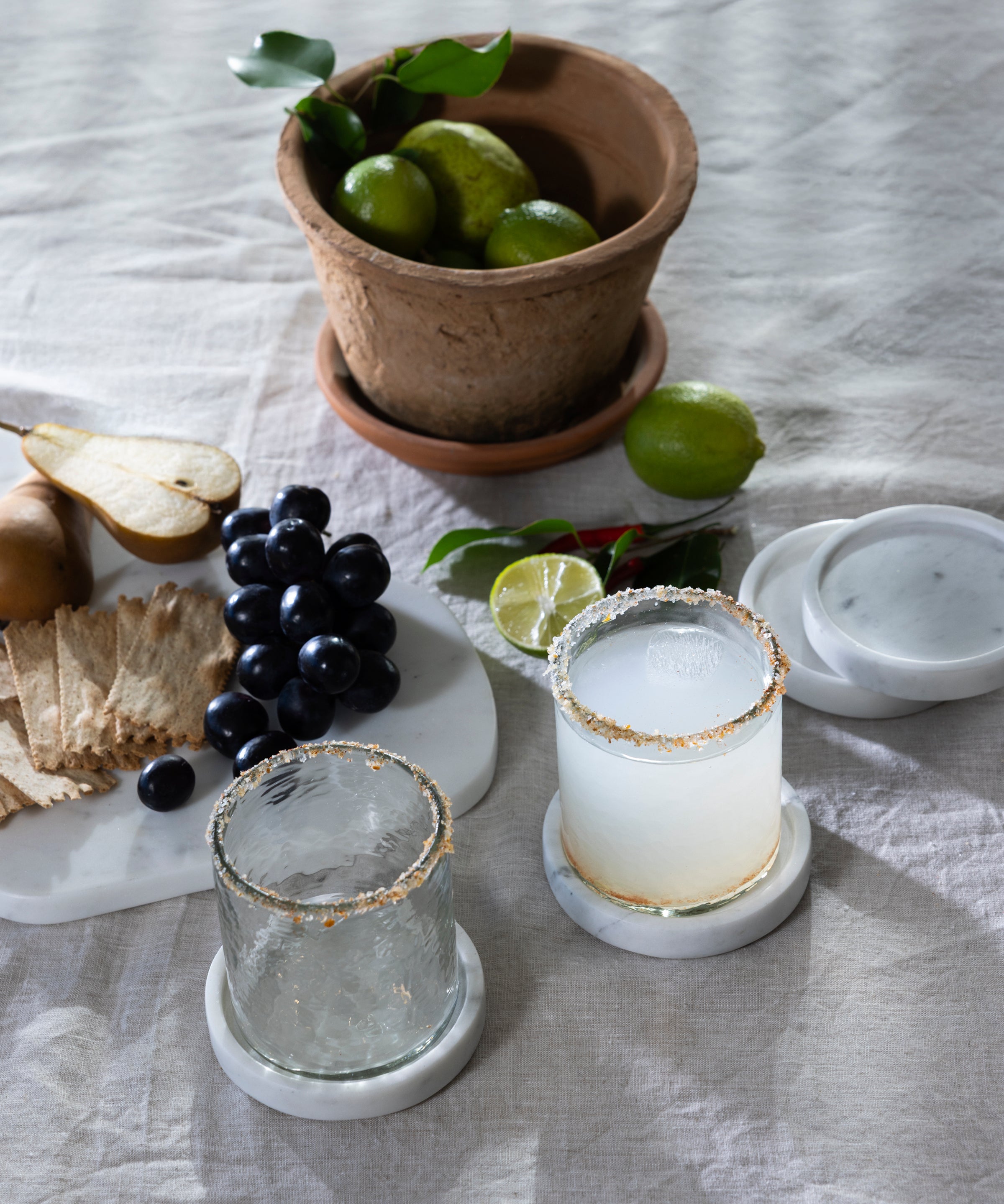 Marble Coaster Set of 4 | White-2