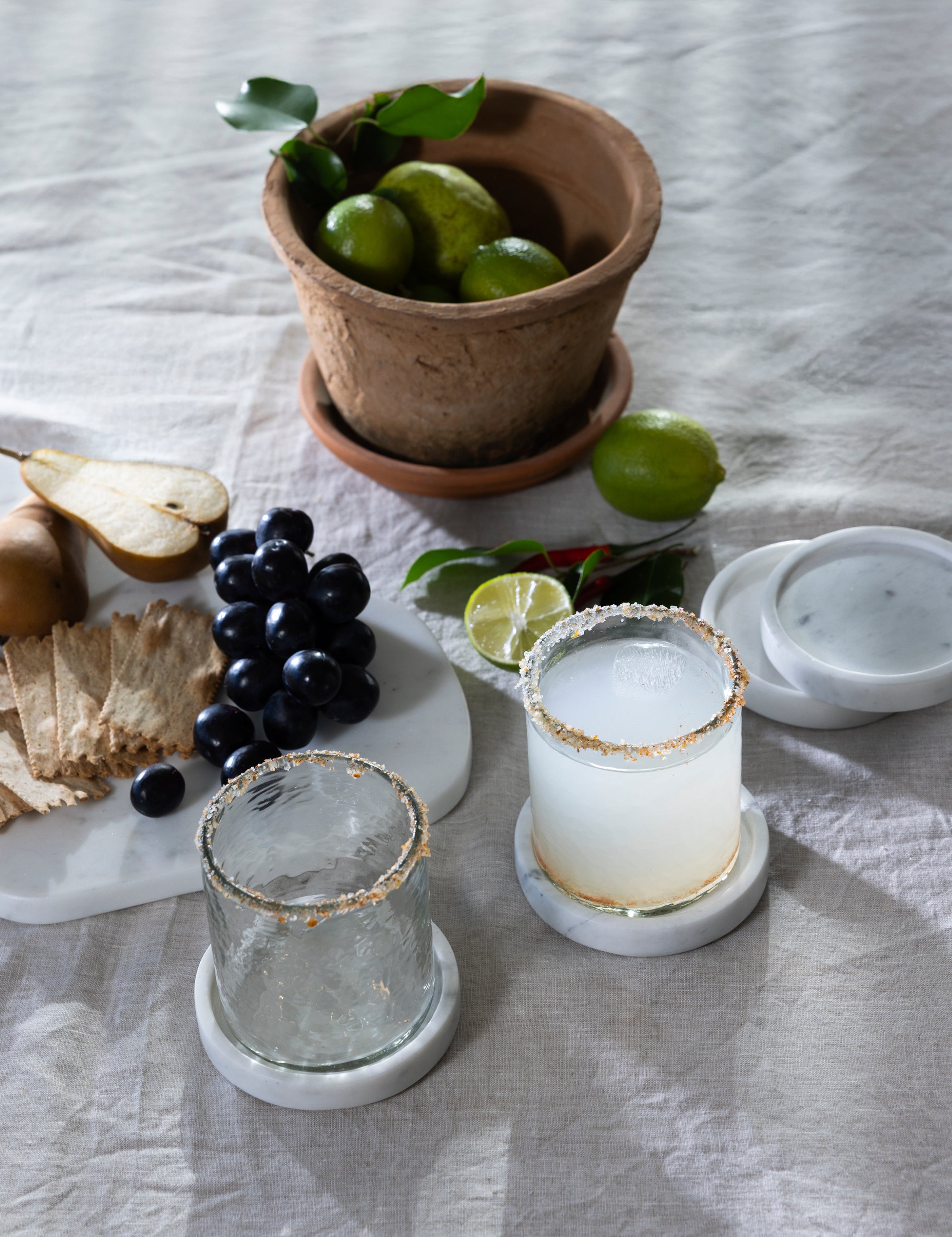 Marble Coaster Set of 4 | White-2