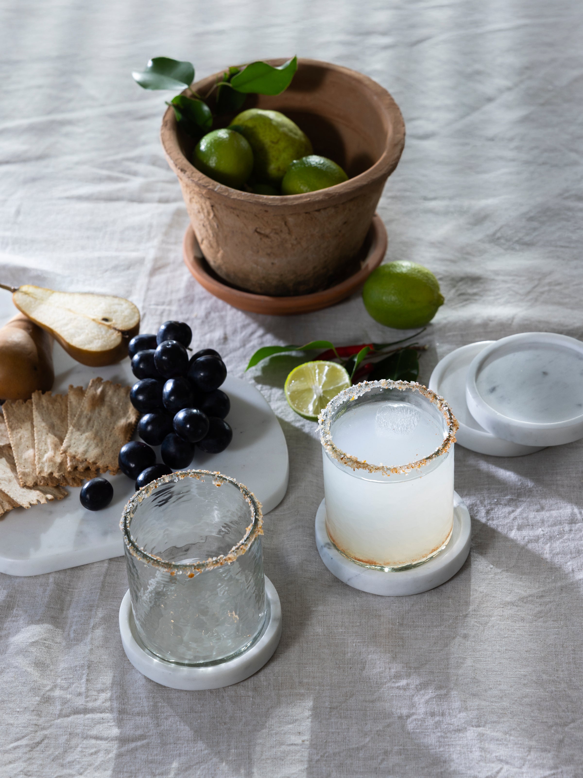 Marble Coaster Set of 4 | White-2