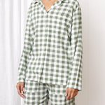 Margot PJ Shirt | Green Gingham-1