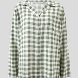 Margot PJ Shirt | Green Gingham-2