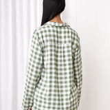 Margot PJ Shirt | Green Gingham-4