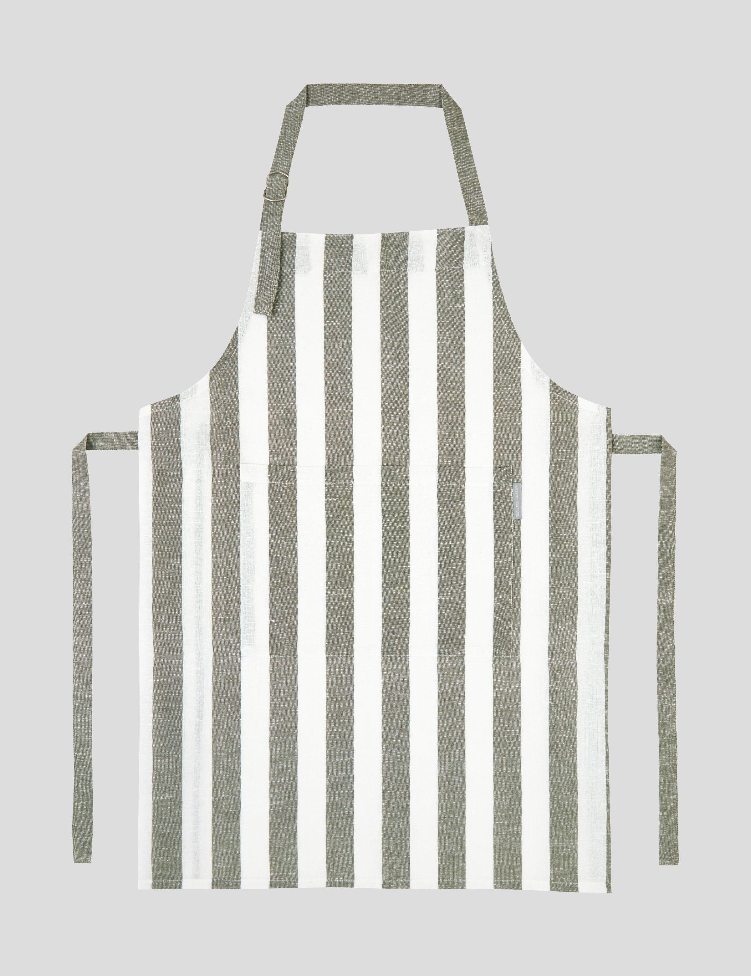 Market Kitchen Apron | Olive Stripe-1