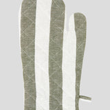 Market Kitchen Single Oven Glove | Olive Stripe-3