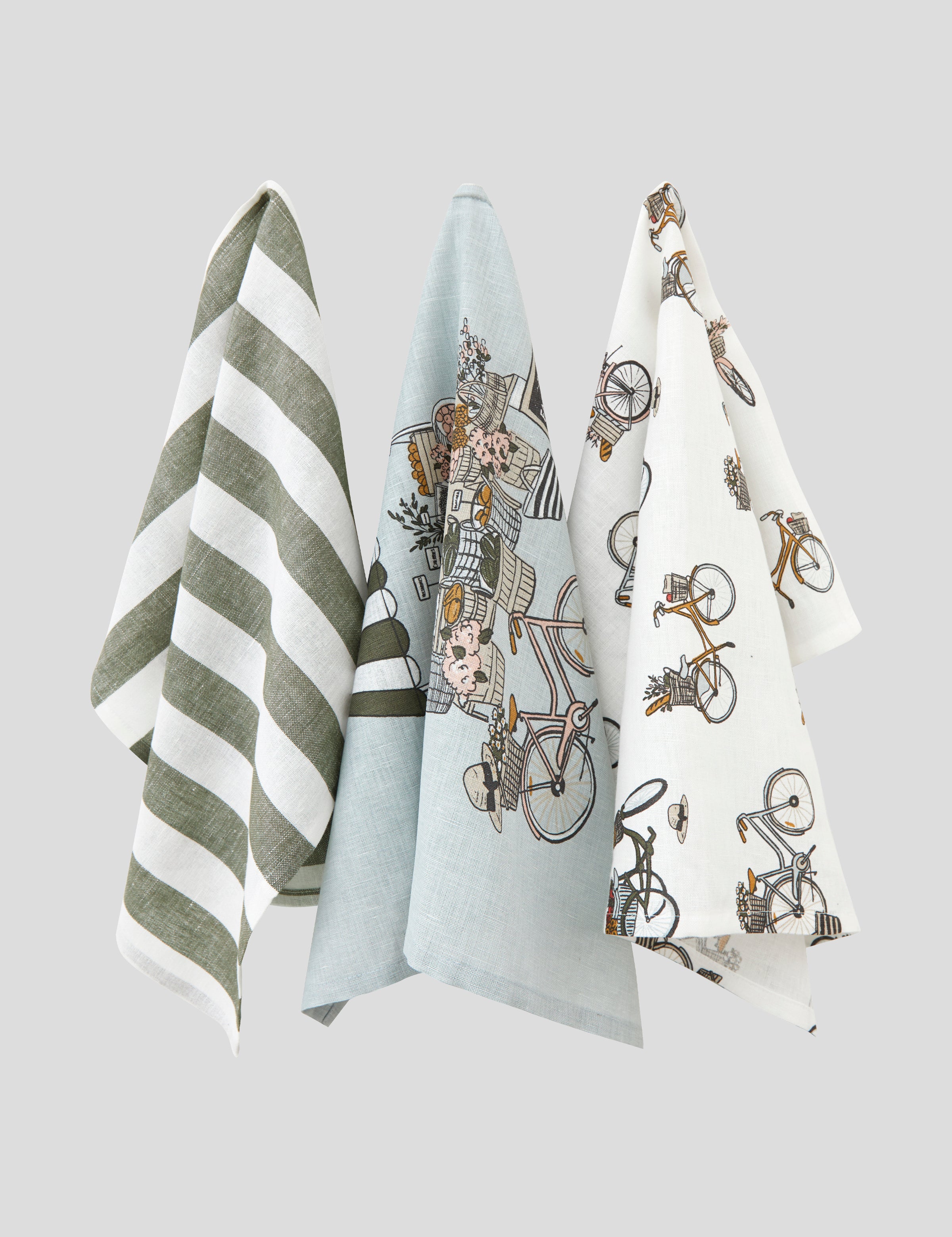 Market Kitchen Tea Towel Set of 3 | Multi-1