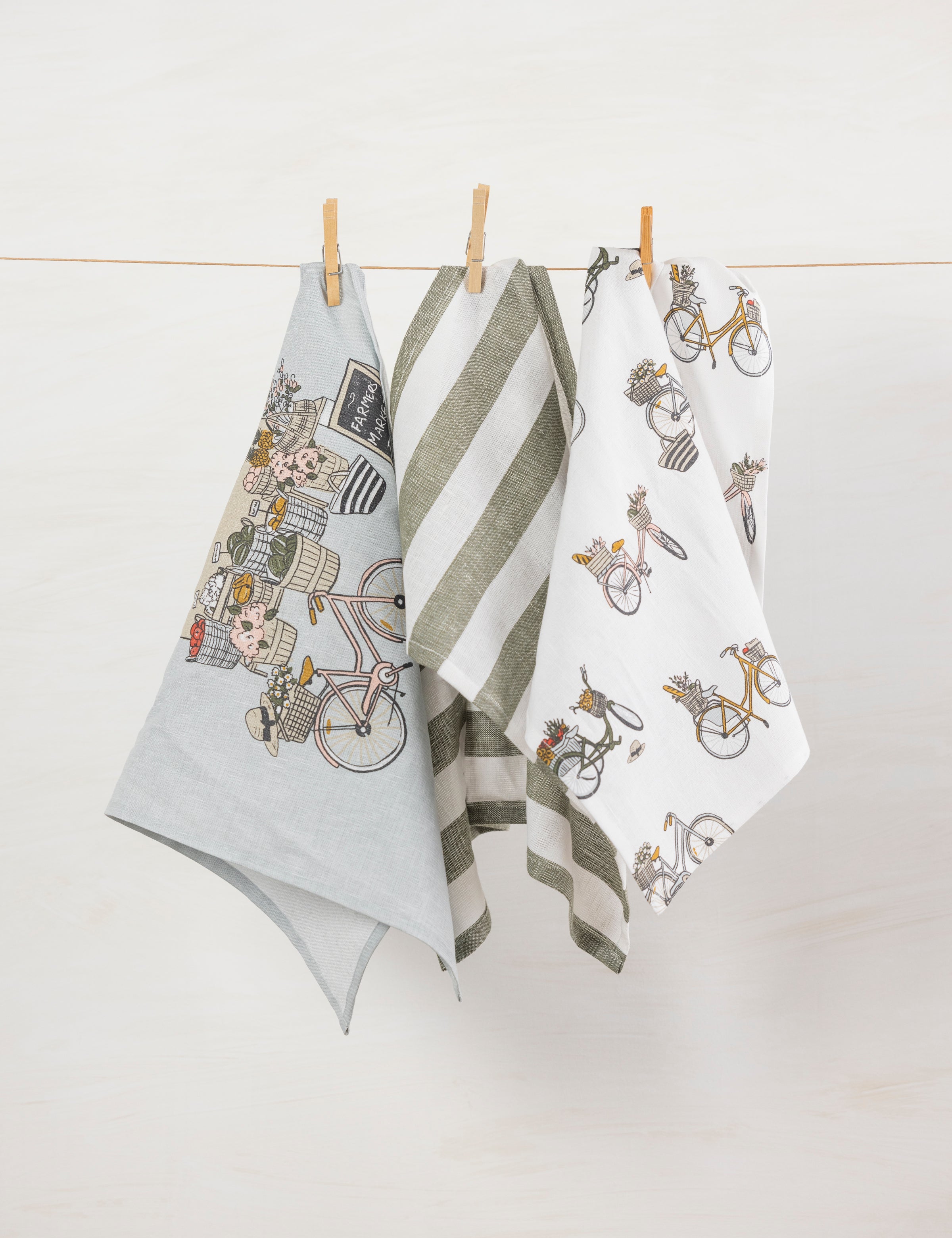 Market Kitchen Tea Towel Set of 3 | Multi-2
