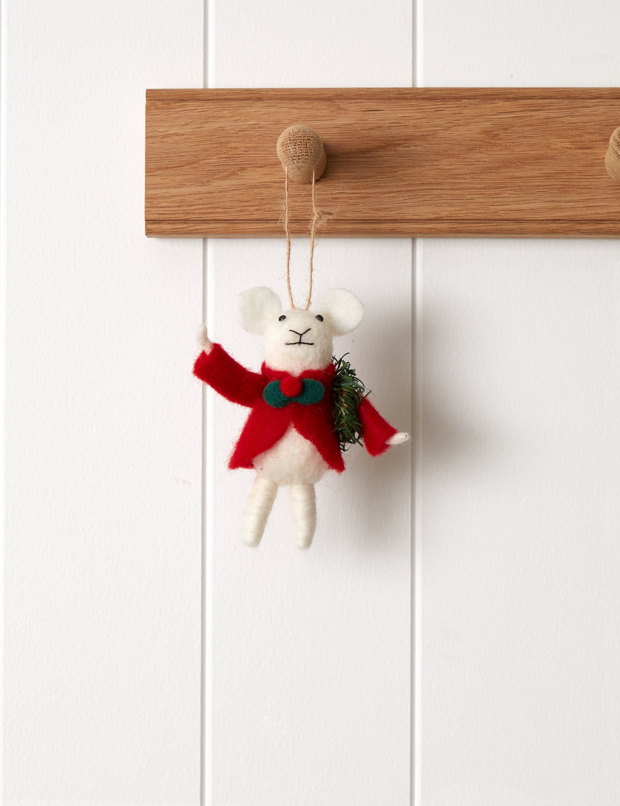 Master Mouse Wool Decoration | Red-1