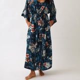 Maud Sherwood Robe | Navy Floral-1
