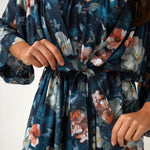 Maud Sherwood Robe | Navy Floral-2