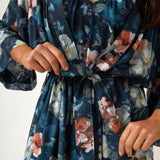 Maud Sherwood Robe | Navy Floral-2