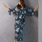 Maud Sherwood Robe | Navy Floral-3