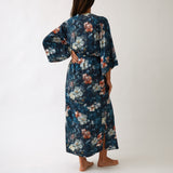 Maud Sherwood Robe | Navy Floral-4