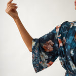 Maud Sherwood Robe | Navy Floral-5