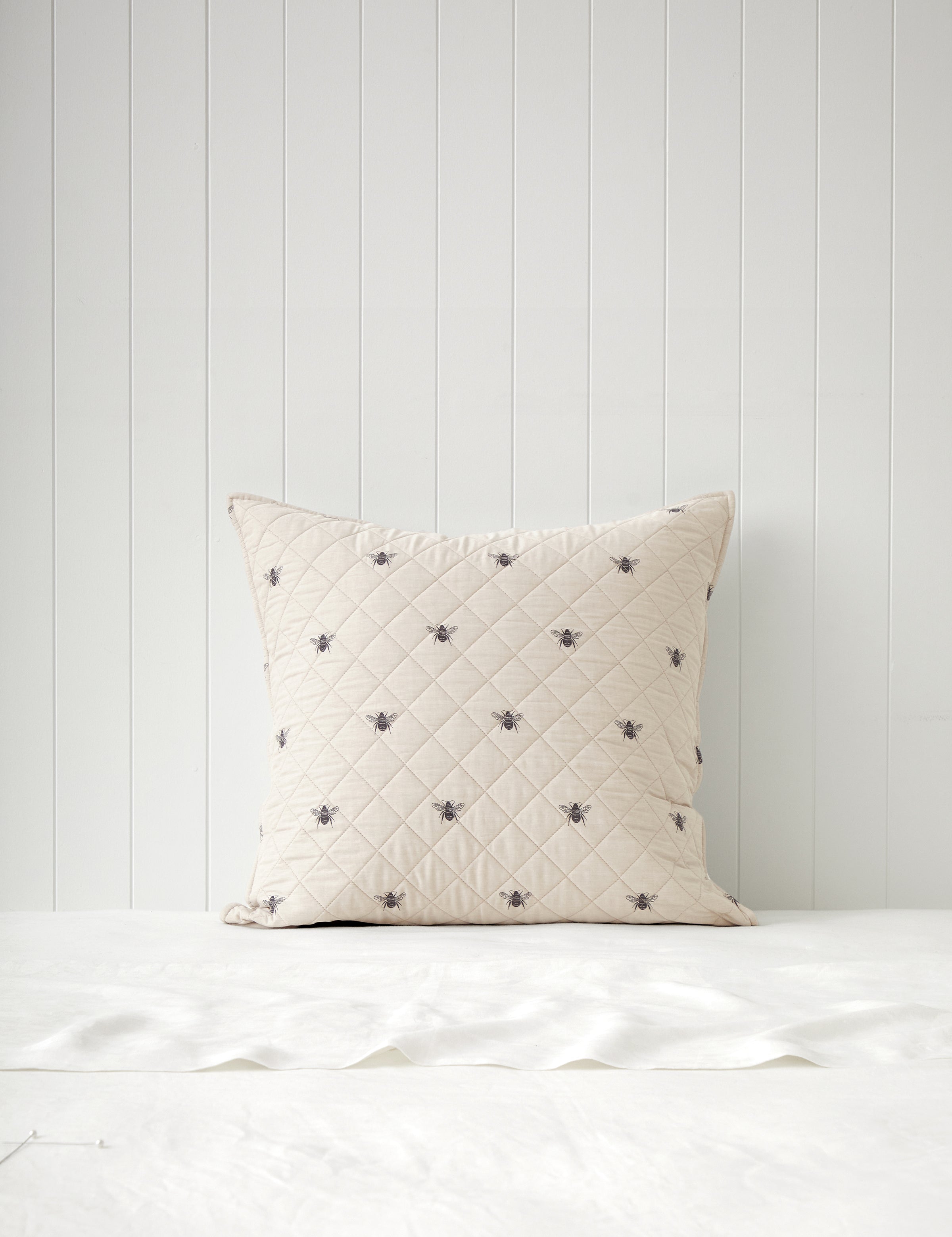 Meant to Bee European Pillowcase | Natural-1