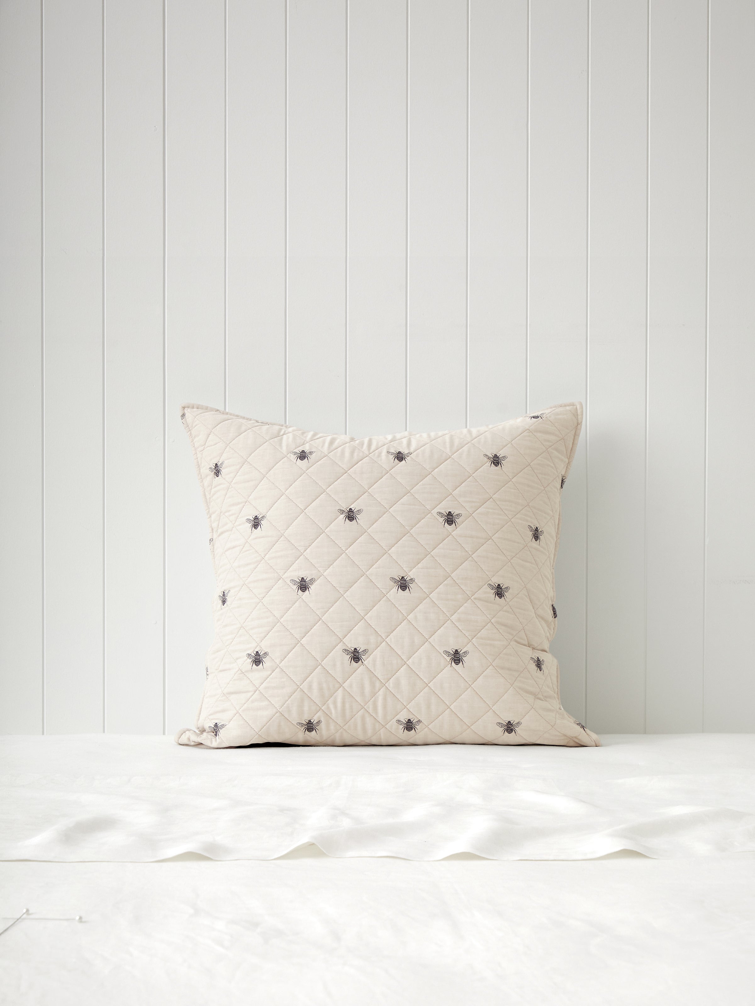 Meant to Bee European Pillowcase | Natural-1