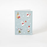 Merry Mice Greeting Card | Blue-1