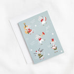 Merry Mice Greeting Card | Blue-2