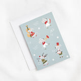 Merry Mice Greeting Card | Blue-2