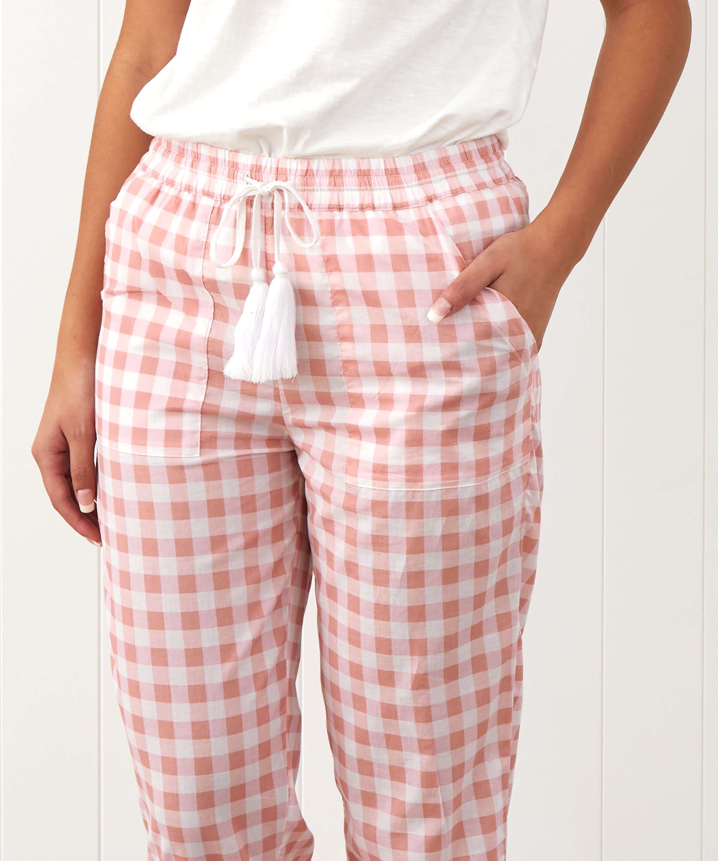 Molly PJ Pants | Pink Gingham-3