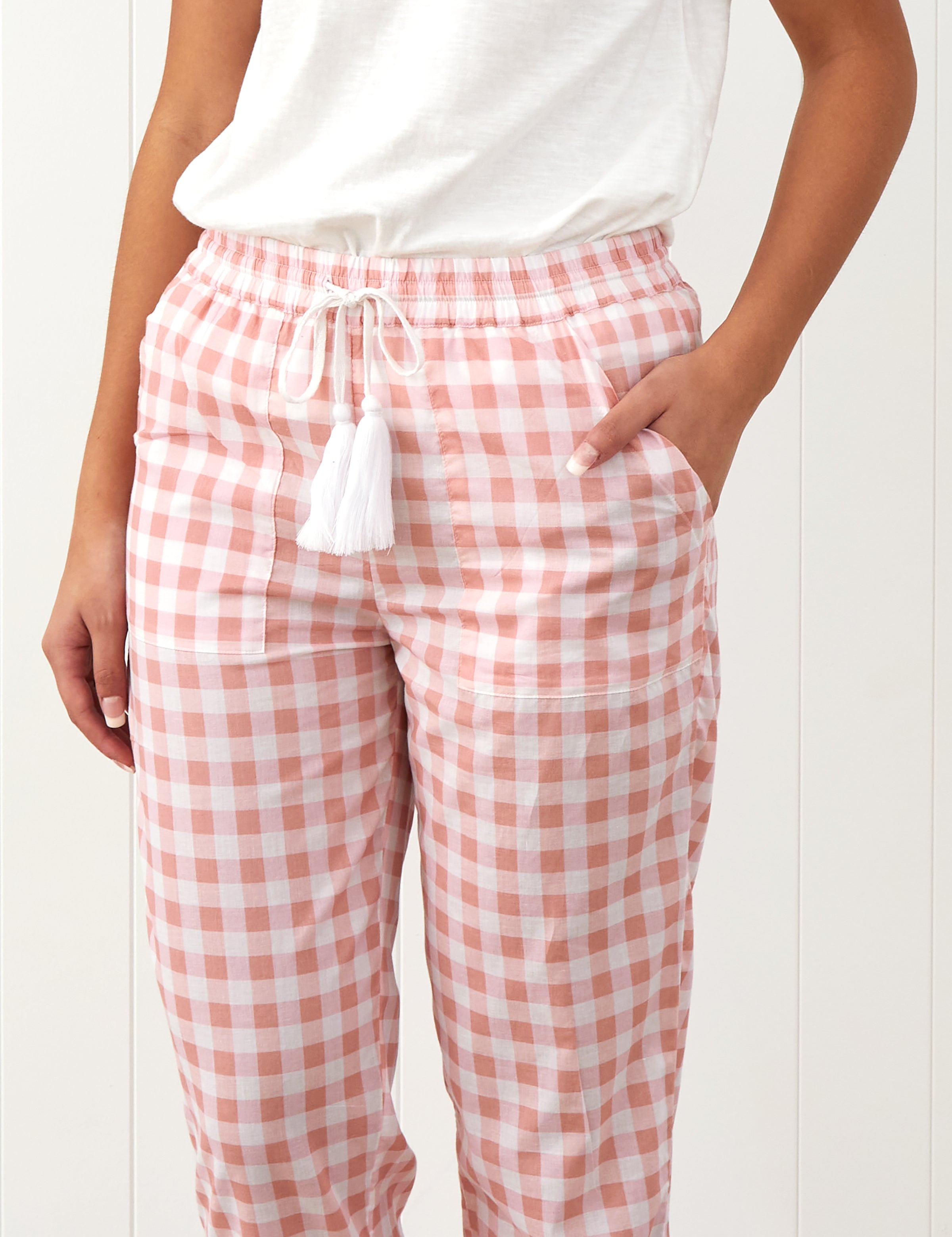 Molly PJ Pants | Pink Gingham-3